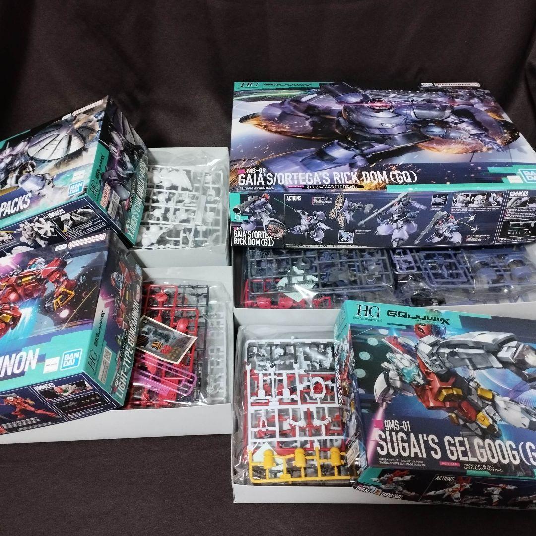 ガンプラGQ8点【赤いガンダム/白いガンダム/ザク/ザク/ギャンほか】まとめ売り