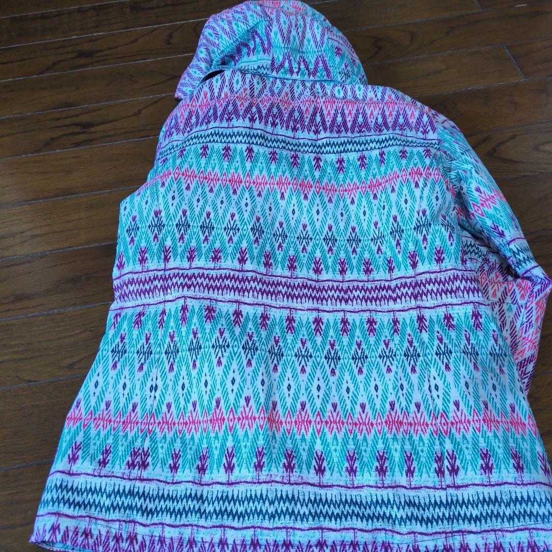 ROXY　スノボウェア　上下セット　Ｍ　ロゴ　総柄　幾何学模様　ピンク　パープル