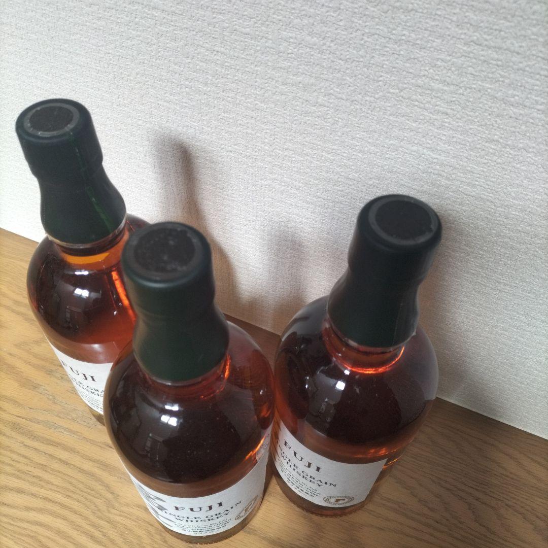 富士シングルグレインウイスキー白ラベル(旧ボトル)700ml　終売品3本セット