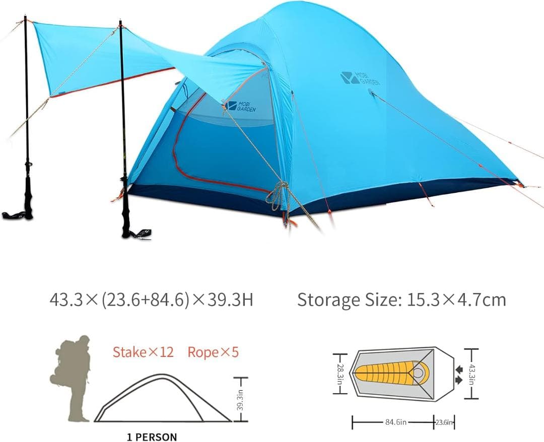 MOBI GARDEN モビガーデン　LIGHT KNIGHT1 UL テント