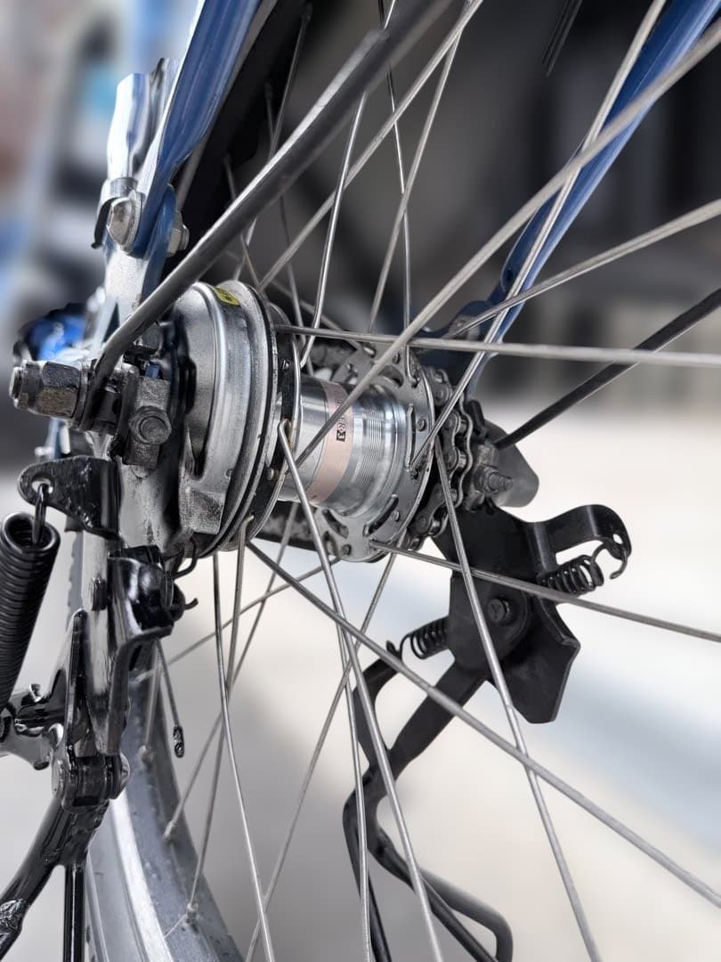 大阪府　子供乗せ　ヤマハ　電動アシスト自転車 チャイルドシート付き 青