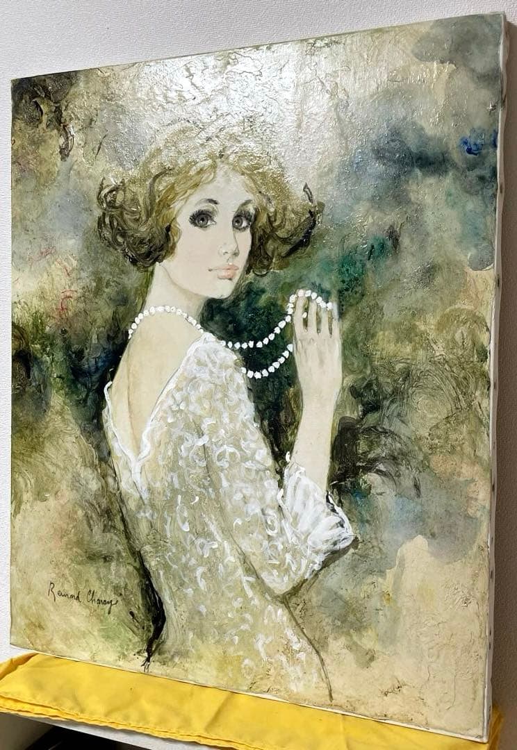 ベルナール・シャロワ『クレール』油彩 F12 原画 貴重オリジナル作品 保証書有