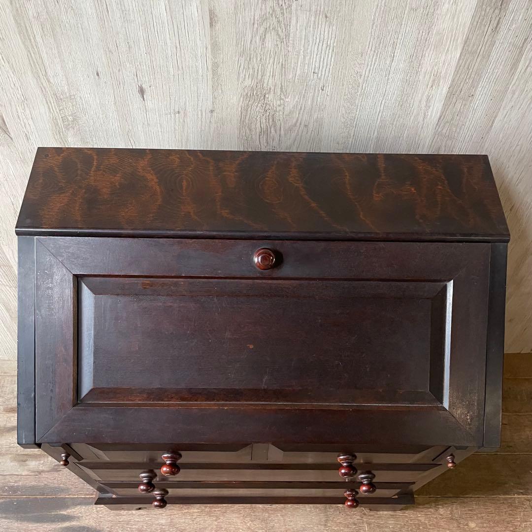 民芸家具 ライティングビューロー チェスト ワークデスク アンティーク家具