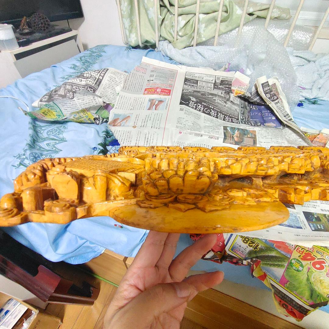 中国神話テーマ 木製彫刻 大きめ