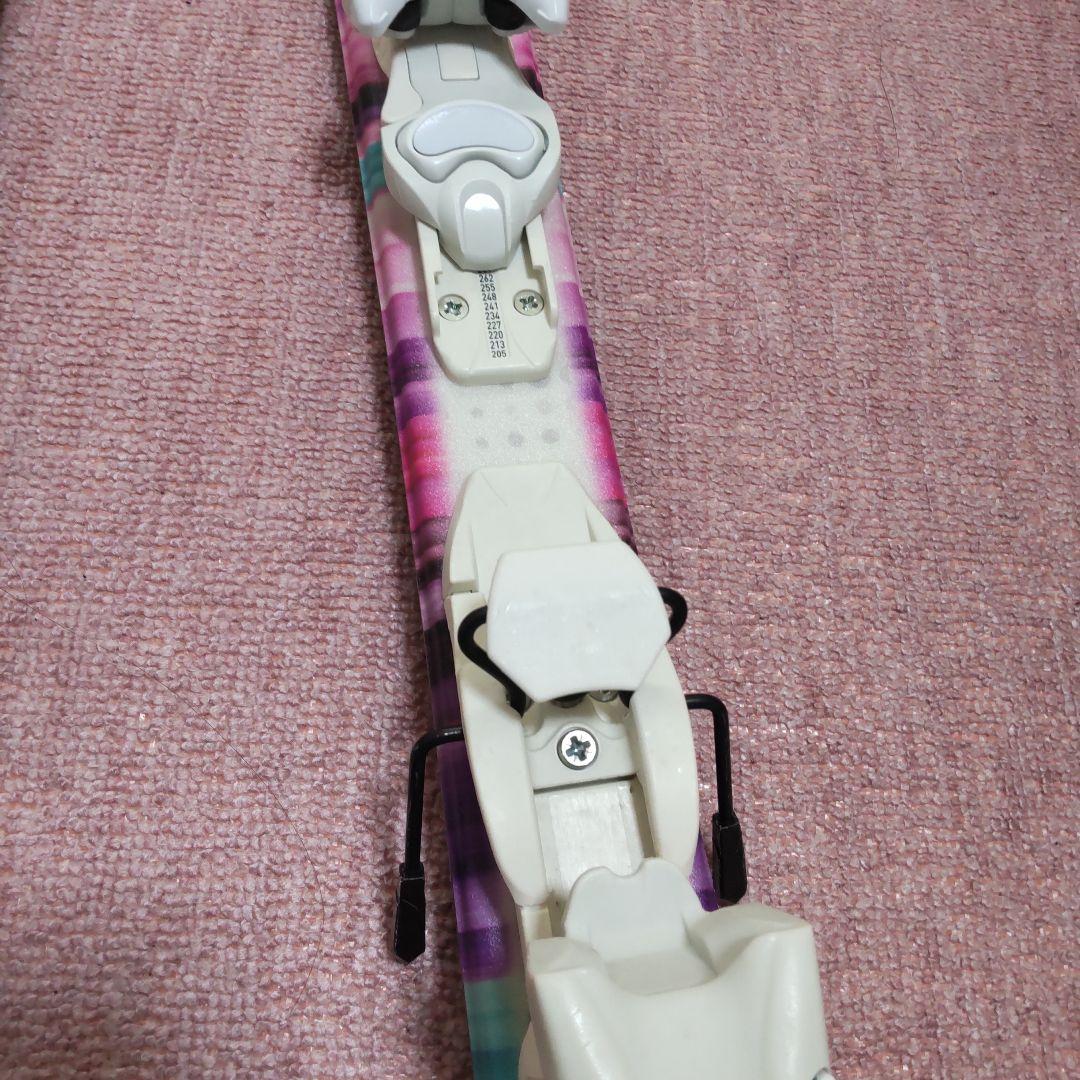 スキー板120cm　ビンディング付き　ストック100cm　スキー袋