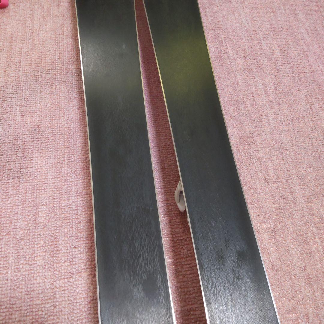 スキー板120cm　ビンディング付き　ストック100cm　スキー袋