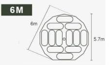 Safari Camping ベルテント 6フロア部分のみ グランドシートにも