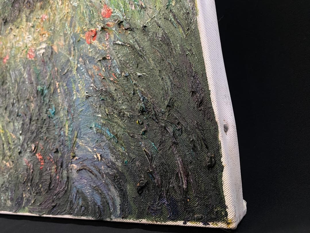 クロード・モネ『ヴィトゥイユの眺め』手描き　油絵　摸写　複製画③