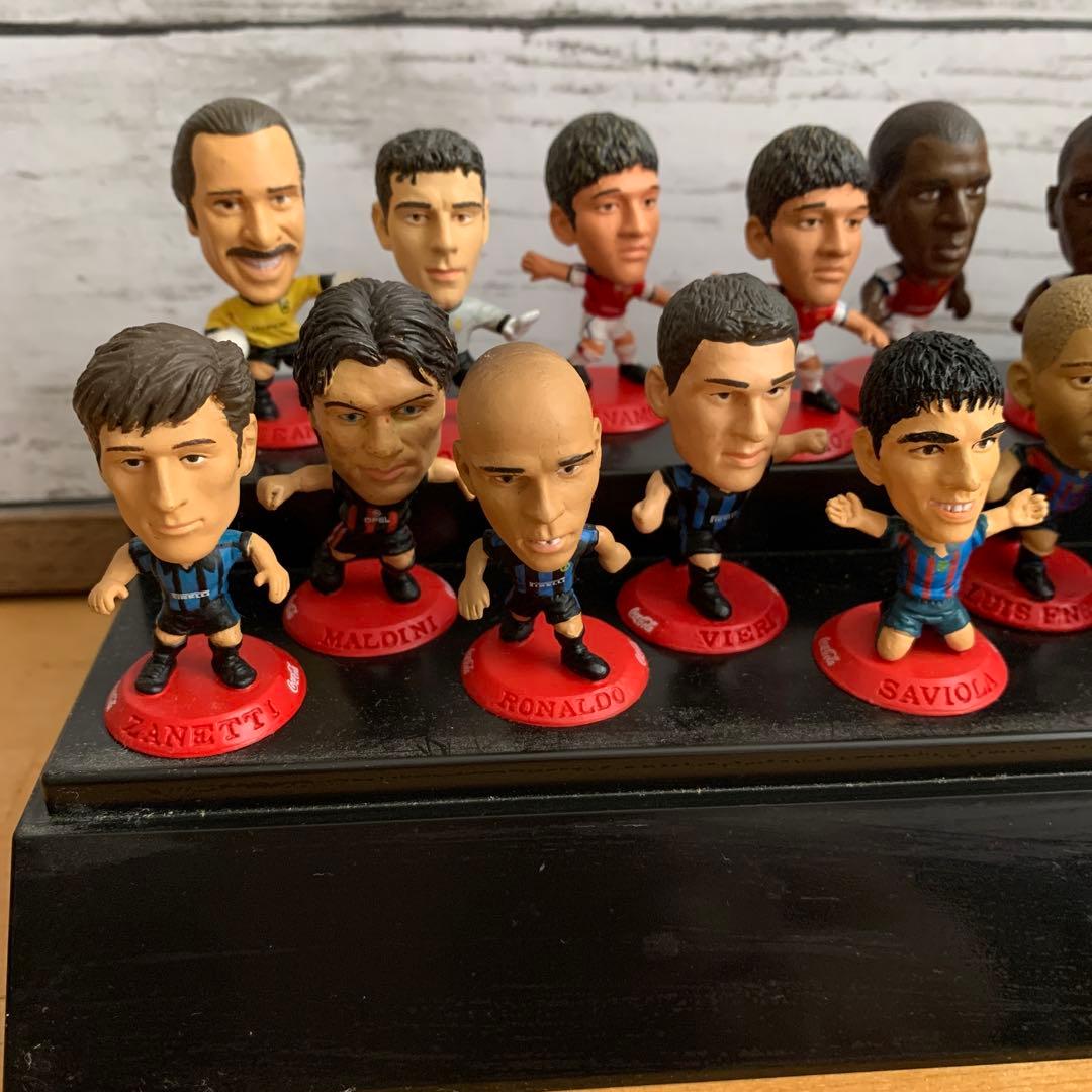 コカコーラサッカー選手フィギュアコレクション 16体ケース付き