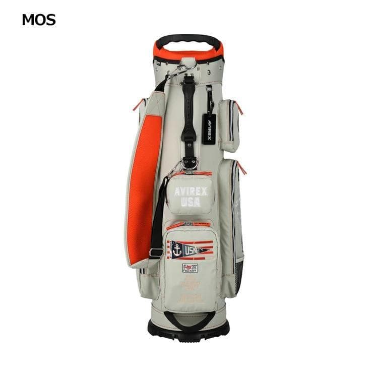 新品 AVIREX アヴィレックスゴルフ キャディバッグ モスグリーン