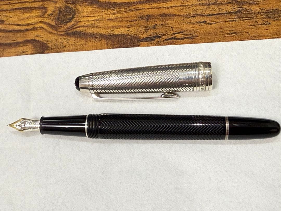 最終値下げ 超希少 モンブラン 万年筆 ソリテール ドゥエ シルバーバーリー