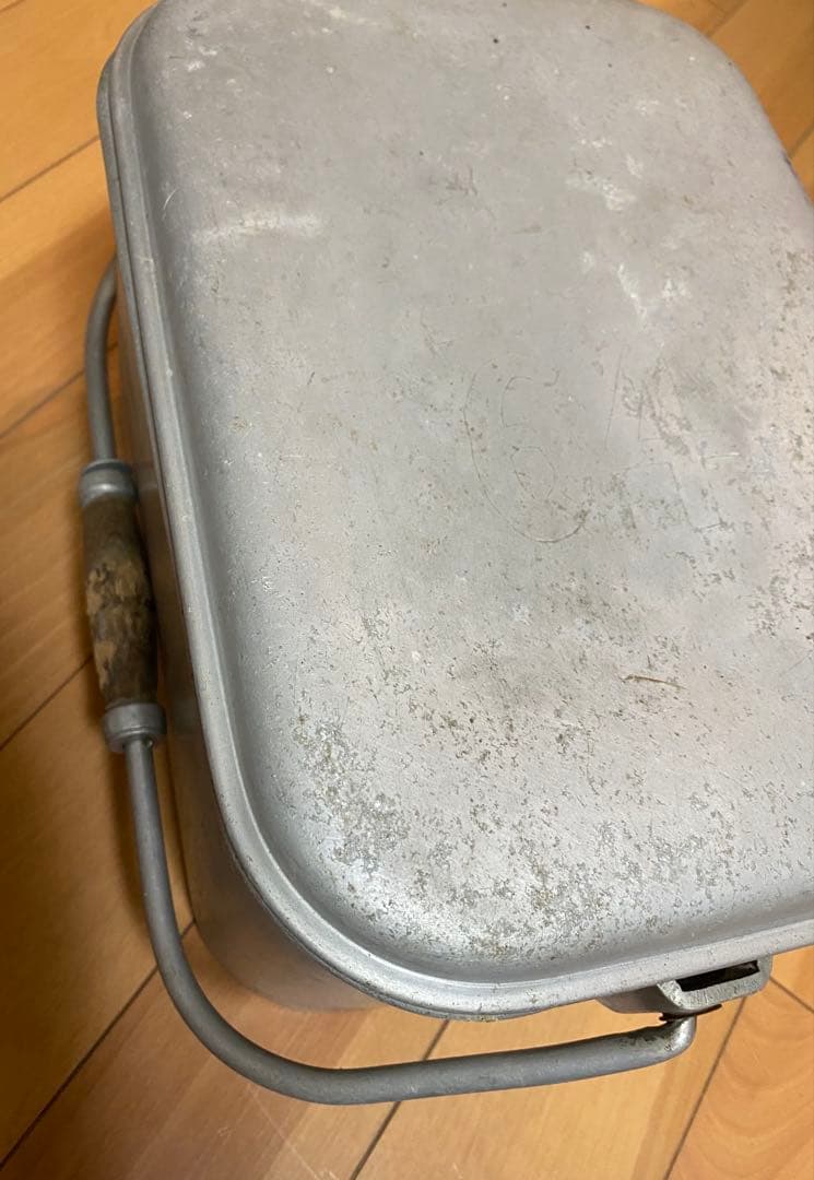 戦時中 バッカン アルミ製 レトロ アンティーク 軍用品 飯缶 当時物