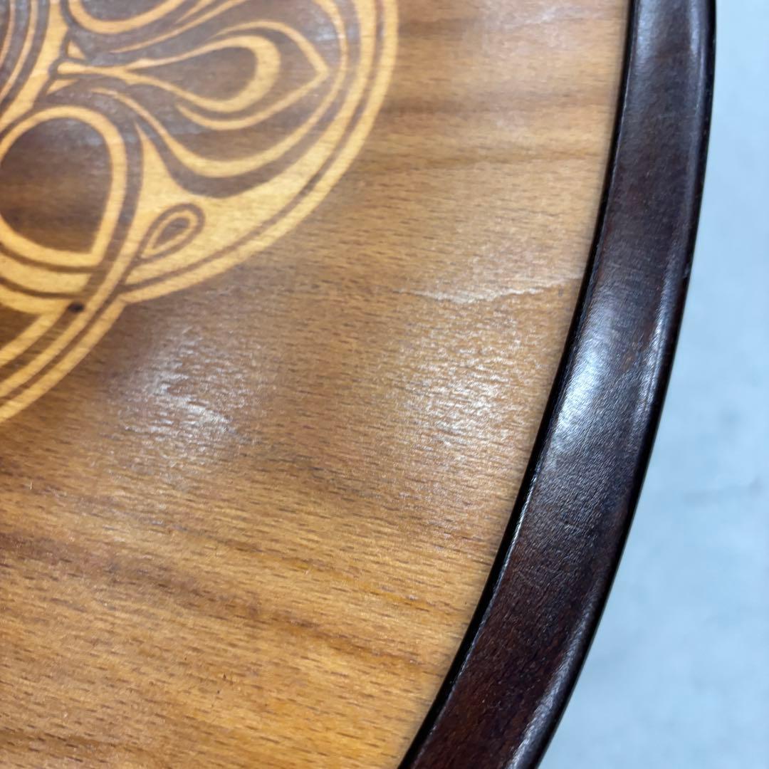 ポーランド製 木製ダイニングチェア 彫刻座面 ビンテージ アンティーク