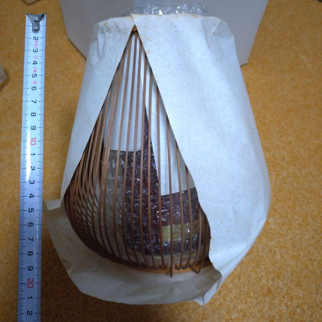 駿河竹千筋細工　竹心坊　伝統工芸品　盆　菓子器　花器　花入　竹細工　箱付　未使用