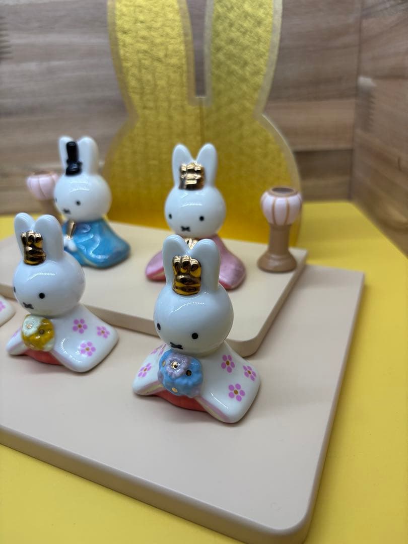 ひな人形 ミッフィー 磁器雛人形 5人飾り キャラクター