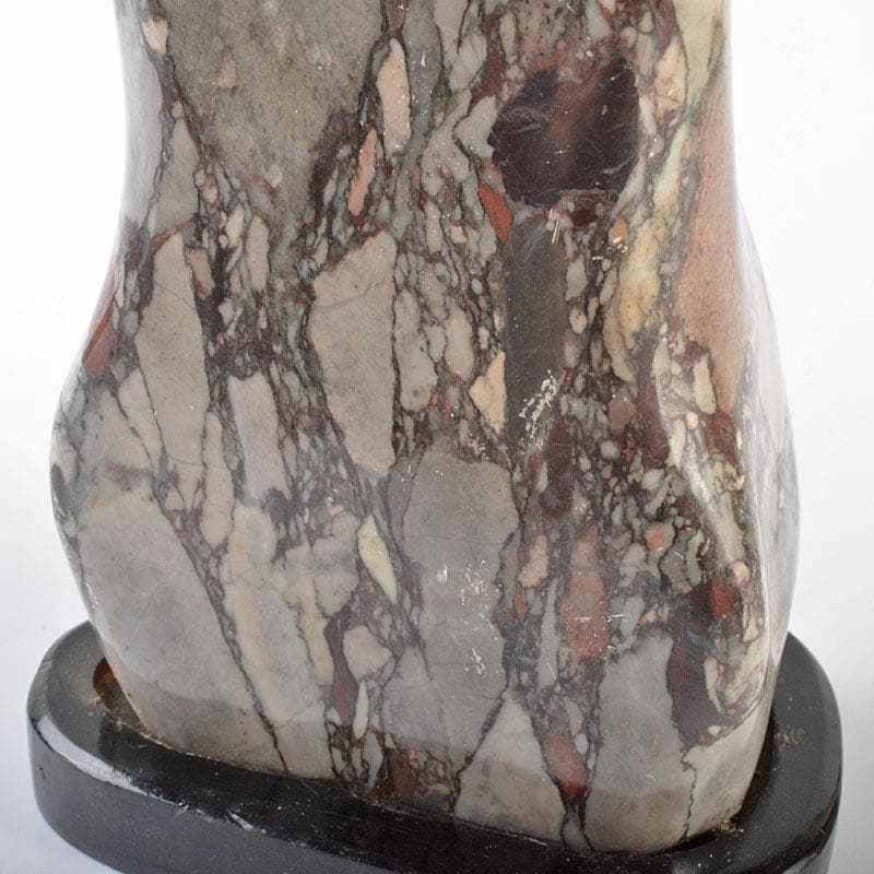 天然石　鑑賞石　置物　重さ約1.5kg　唐木台付　V　R6348