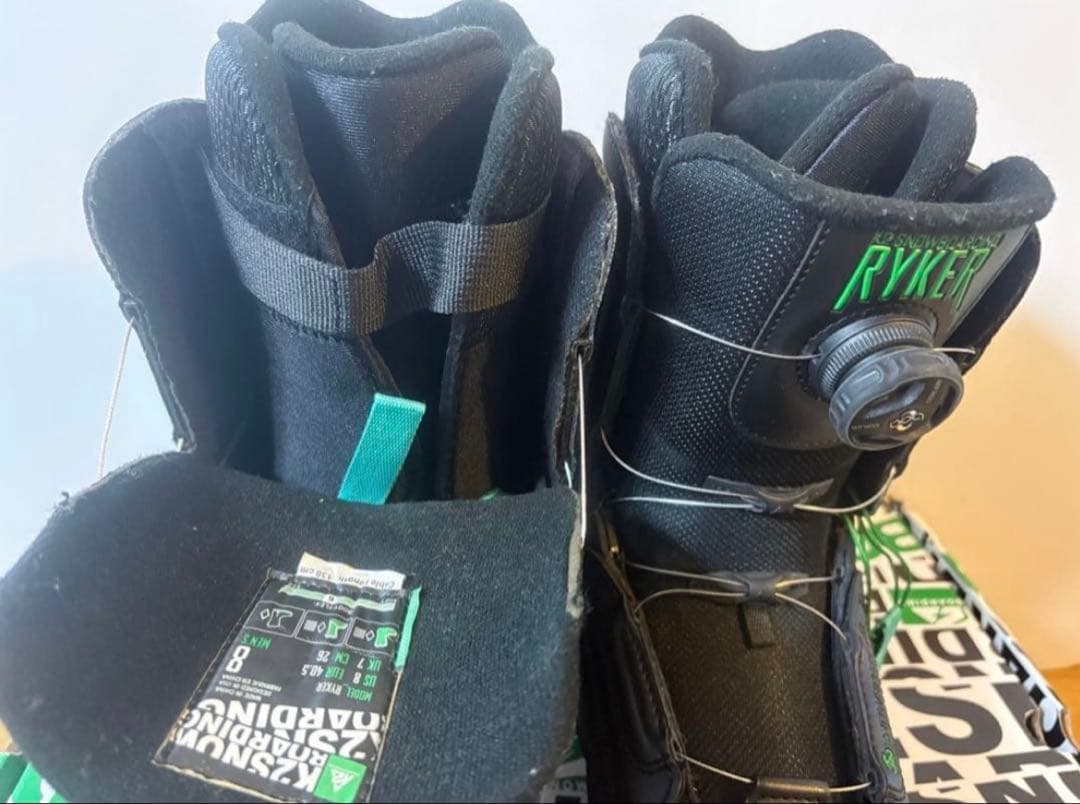 RYKER スノーボードブーツ ブラック　メンズ サイズ8 ライカー　K2