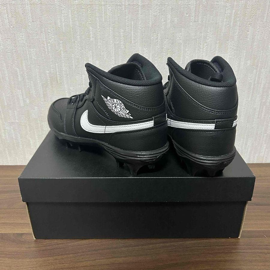 NIKE Jordan 1 Mid TD 26cm アメフト スパイク ブラック