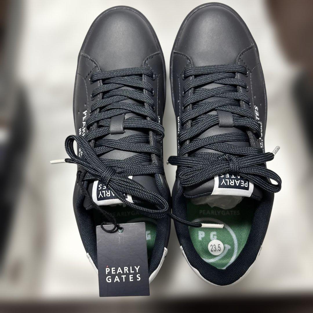 PEARLY GATES 黒 スニーカー 23.5cm
