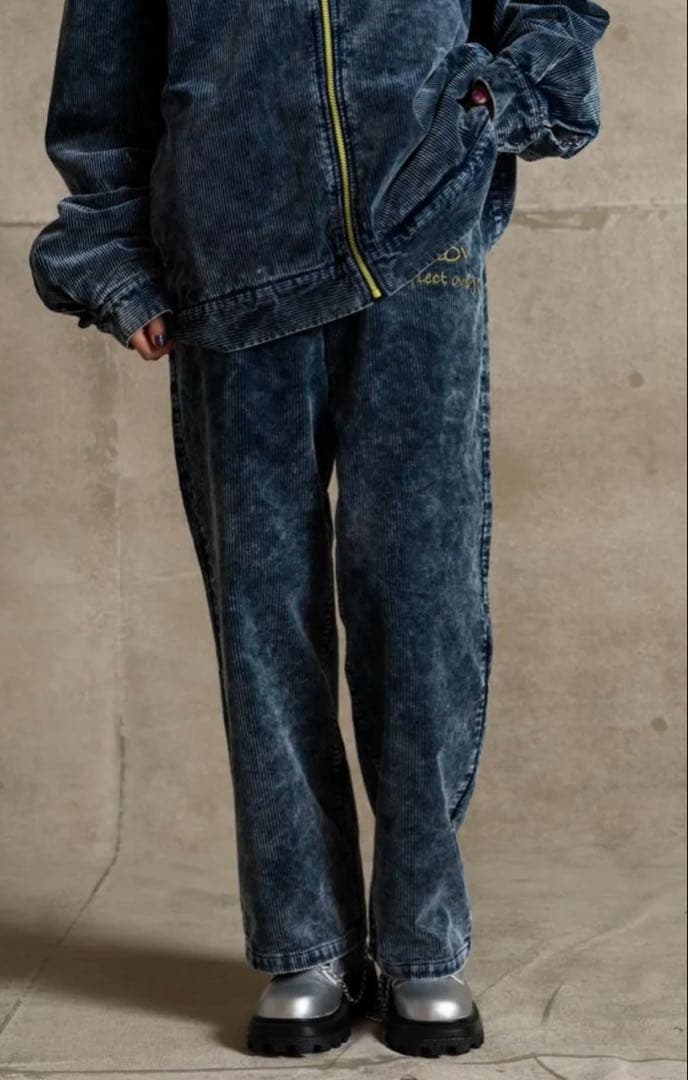 LiSA コーデュロイパンツ ネイビー ROY reflect overjoy