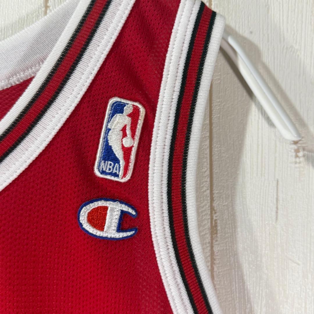 90s Champion NBA ブルズ ロドマン 91 バスケシャツ 40 赤