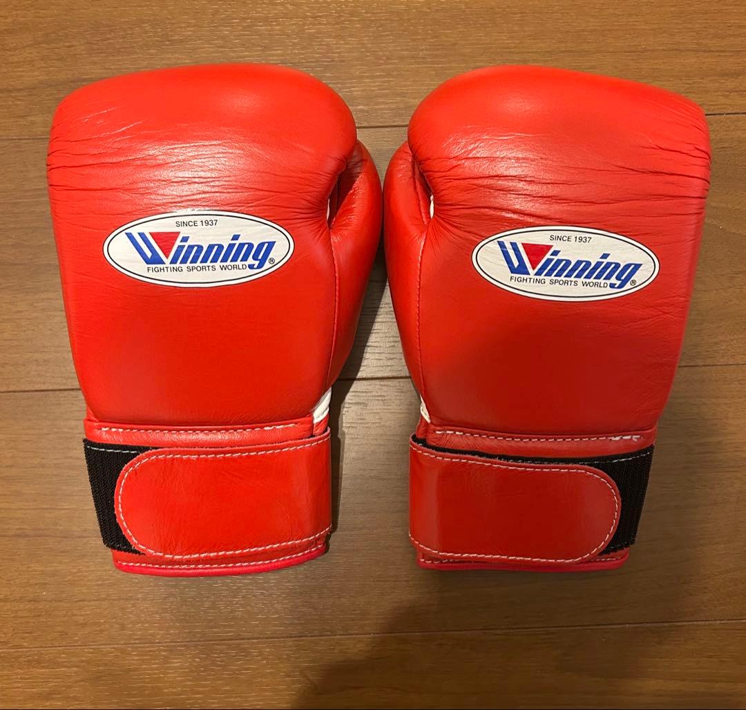 【ほぼ新品】winning　8oz　グローブ　レッド　正規品　MS-200B