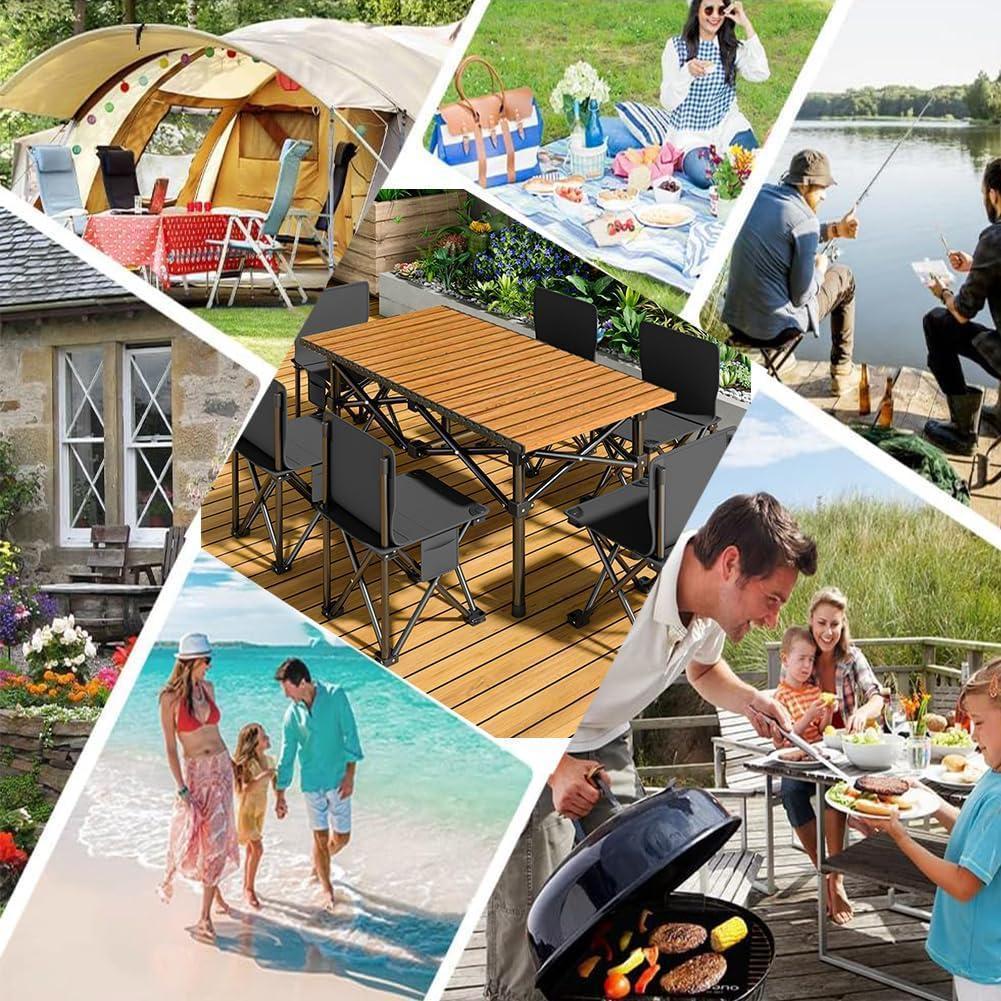 アウトドア テーブル チェアセット キャンプ テー ブル 7点