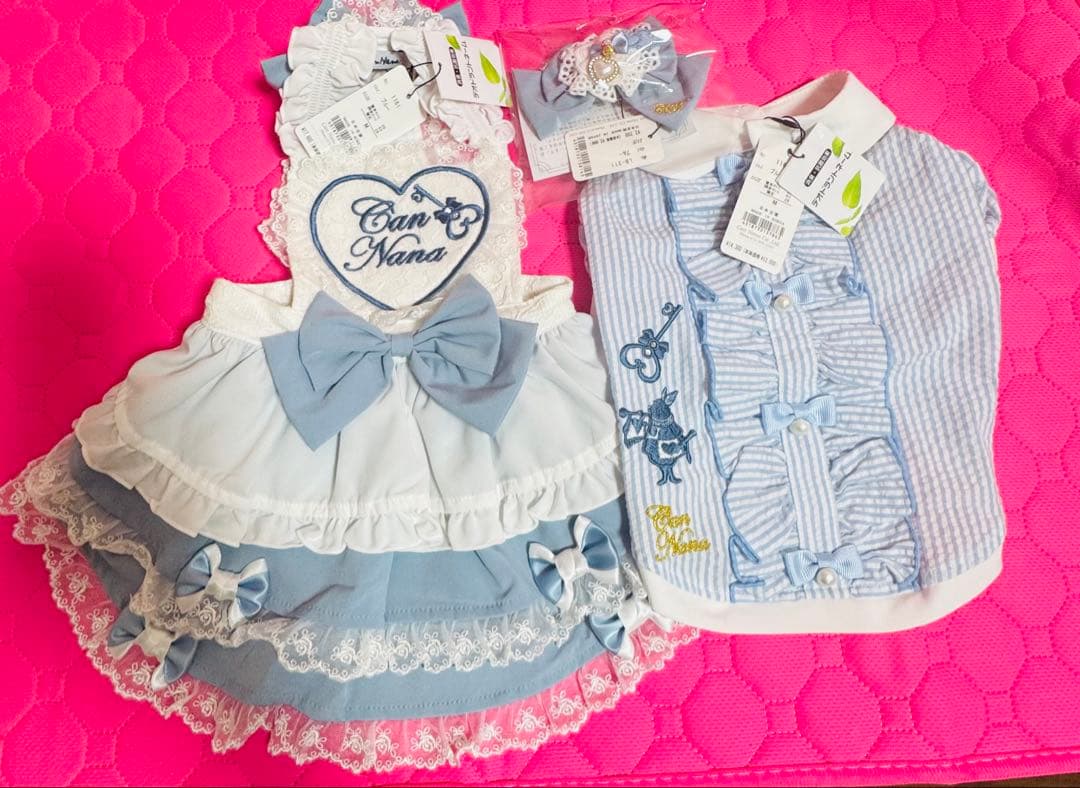 きゃんナナ 犬服 Can NanaアリスワンピースセットMサイズ