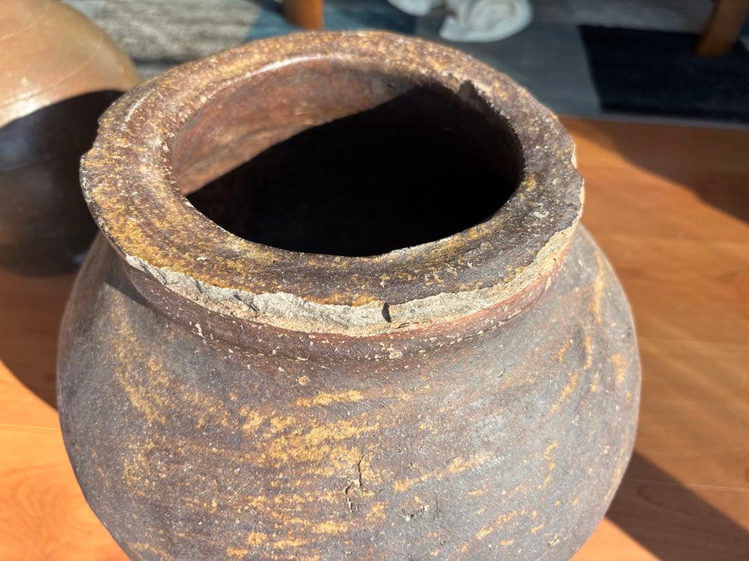 越前壺　甕　古壺甕　骨董品　アンティーク置物