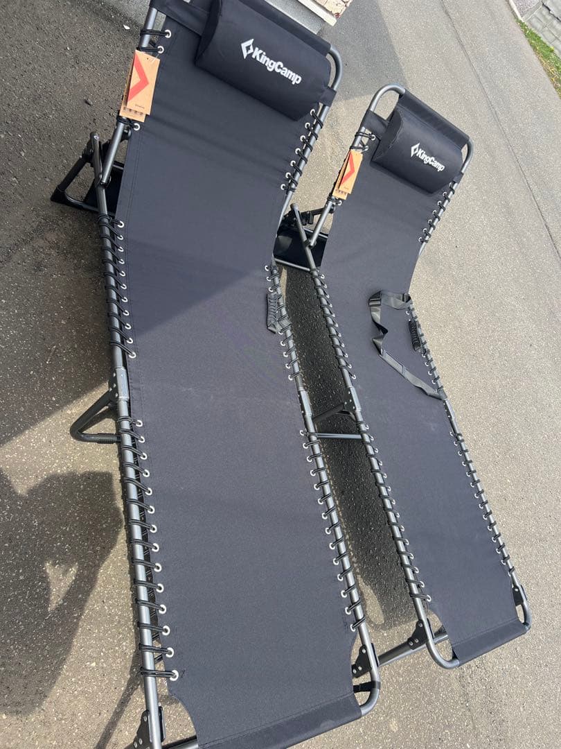 KingCamp アウトドアチェア 黒 2台