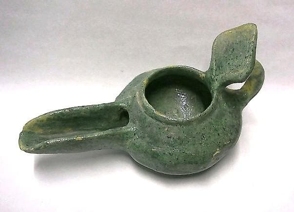 ★C1106★古代イラン　 オイルランプ　陶製　紀元後1000～1200年頃