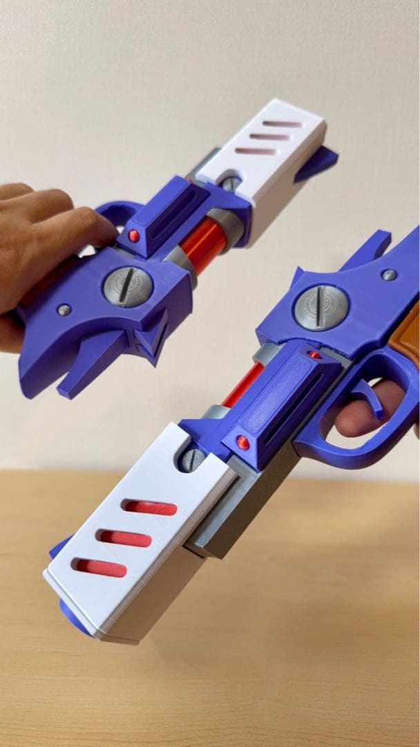 1/1 アクセルの銃 x2｜ロックマンX風｜完全色分け｜モデルガン｜コスプレ用