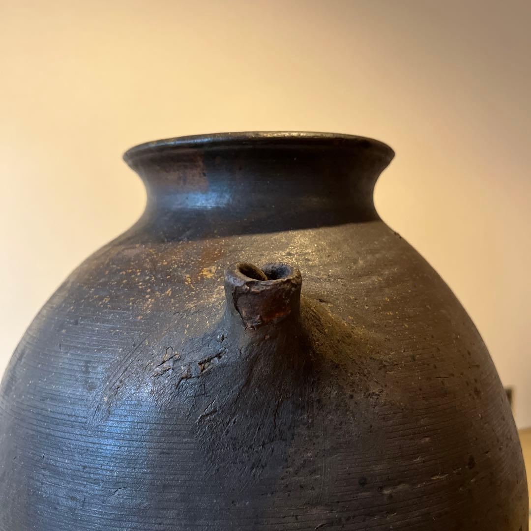 稀少 種子島 能野焼き 能野焼 雲助壺 壺 陶芸 陶器 民藝 民芸 骨董 骨董品