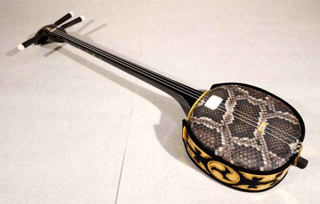 ■沖縄三線■ケース、チューナー、教則本、DVD付セット■美品 / 人工皮革