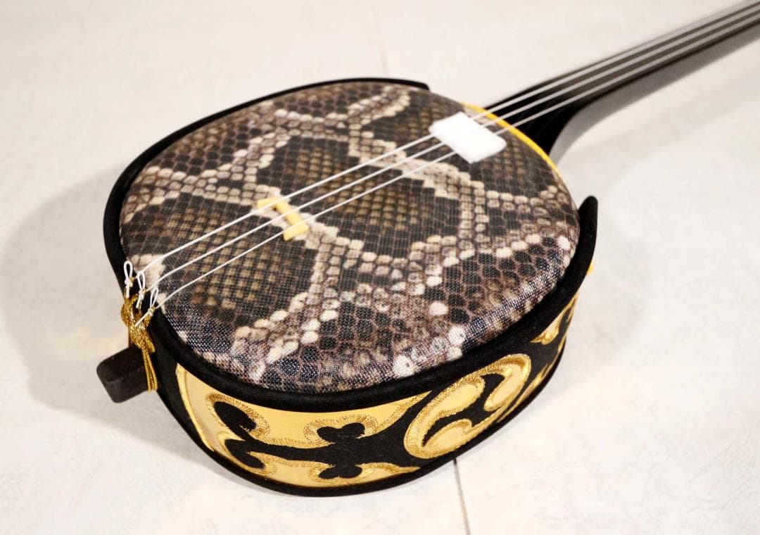 ■沖縄三線■ケース、チューナー、教則本、DVD付セット■美品 / 人工皮革