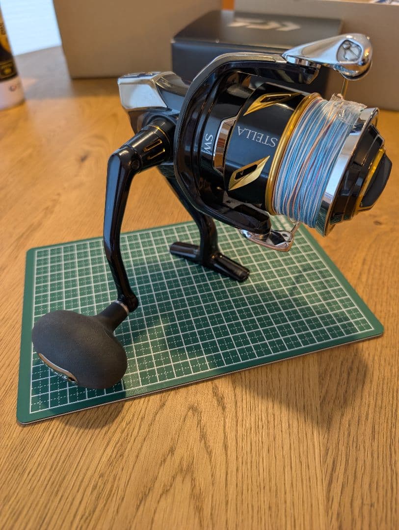 機関良好　シマノ　19　ステラsw　 14000XG　左巻き　社外ハンドルノブ付