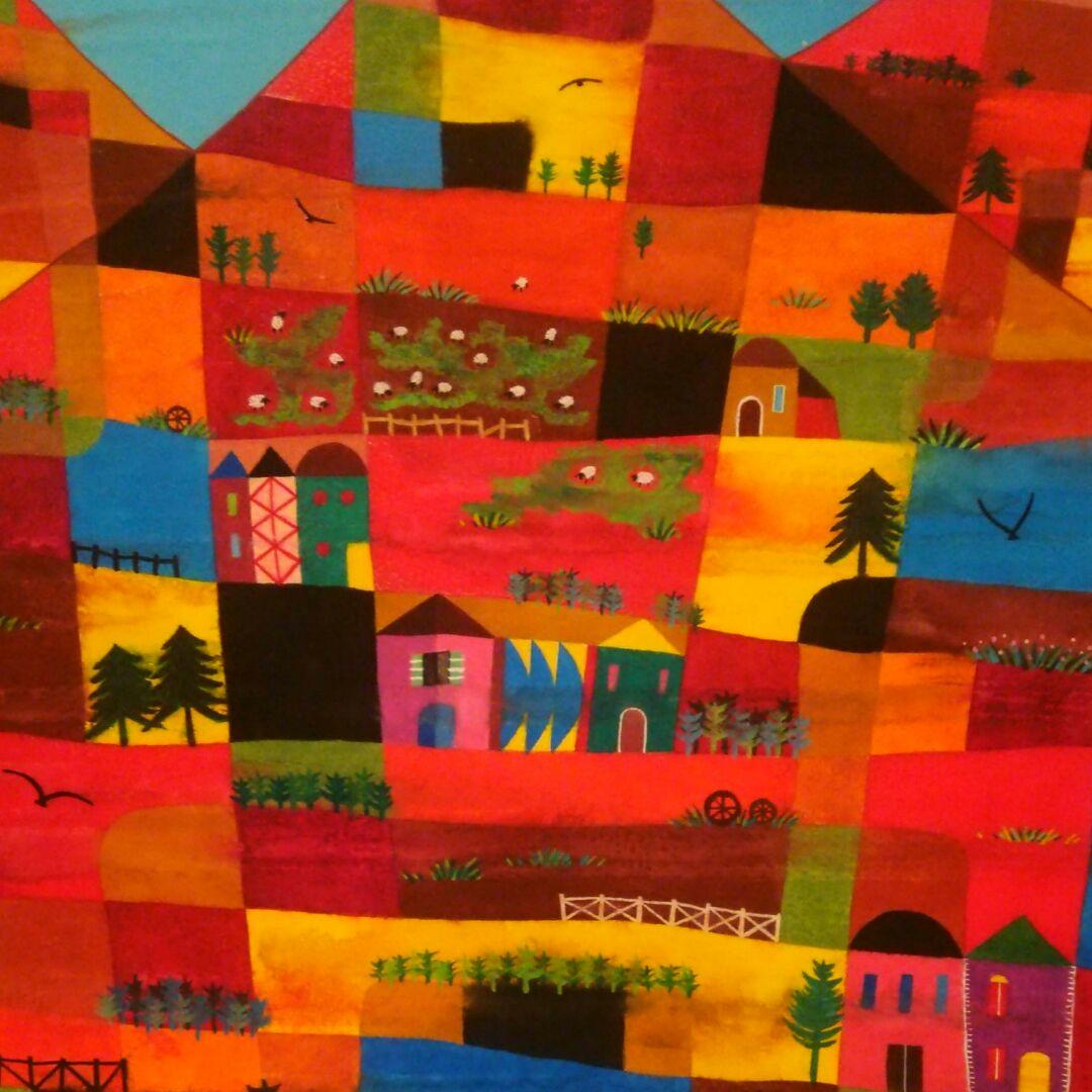 水彩画　きらめく季節　10号