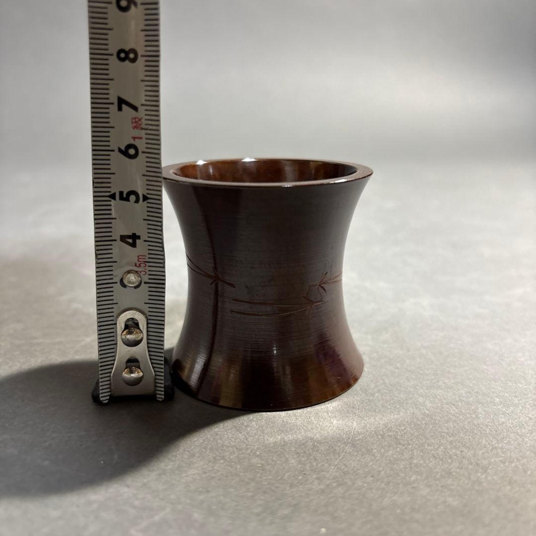 茶道具　人間国宝　角谷一圭　唐銅　松葉　蓋置　共箱