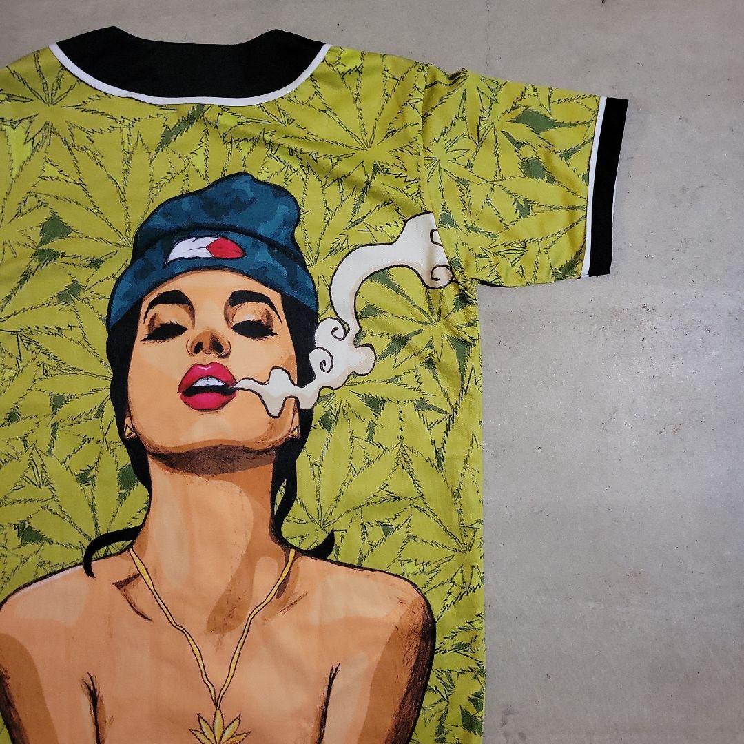 90s nude marijuana vintage shirt ヌード