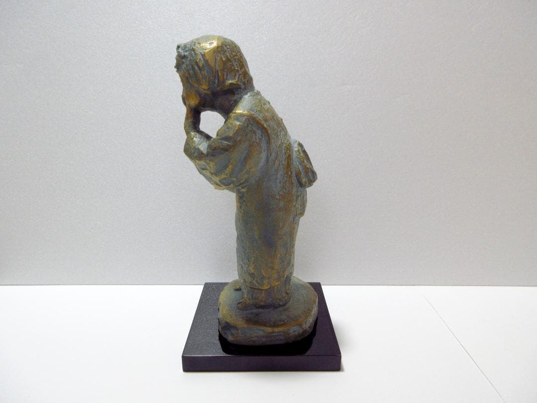 北村西望 ブロンズ像「喜ぶ少女」置物 / アート 美術品