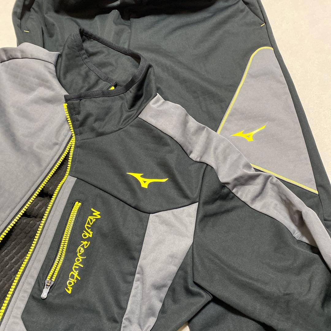 ⭐️新品　MIZUNO テックシールド　ジャージ　上下セット　黒グレー　L＊706