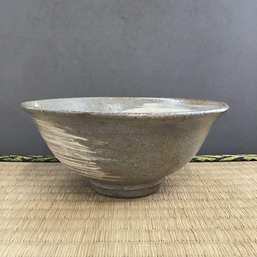 茶道具　茶碗　高麗焼茶碗　楽善斎　刷毛目茶碗　李方子　作　共箱　S217CW