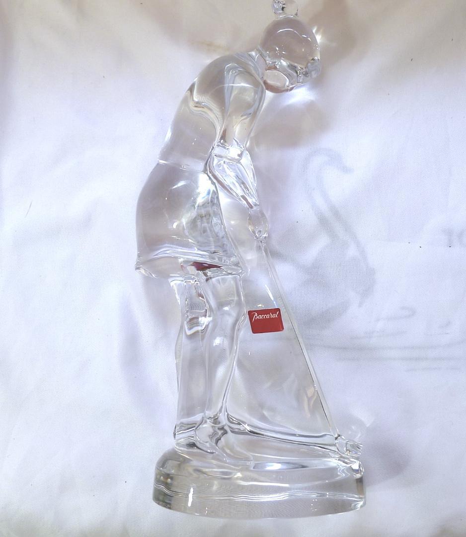 ☆【バカラ】レディースゴルファー　クリスタルフィギア　美品☆