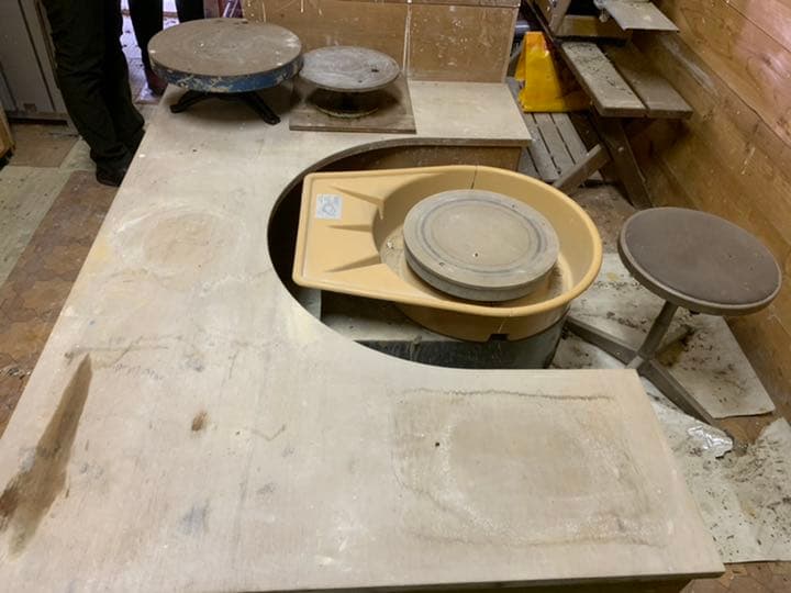 陶芸用ろくろとろくろ台