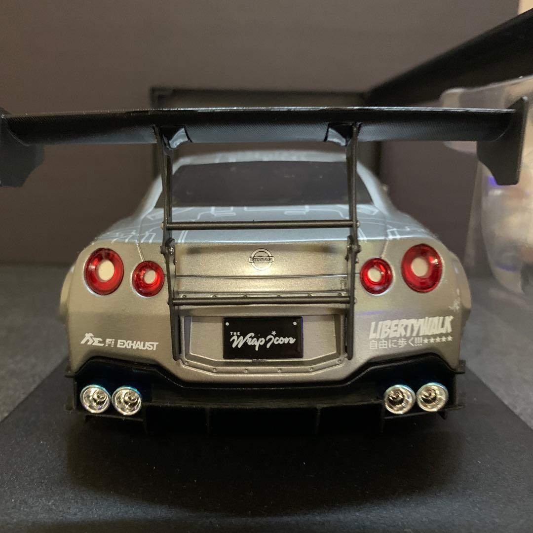 542 美品 GT-R R35 LBWKリバティウォーク 1/18ダイキャスト