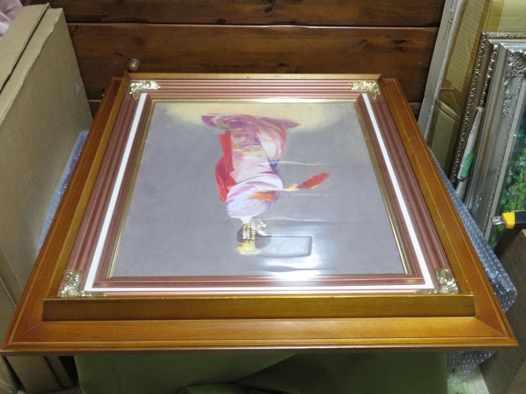 全和鳳　「舞」　油彩　F10号　韓国油彩画巨匠 　全和鳳美術館　師:須田国太郎