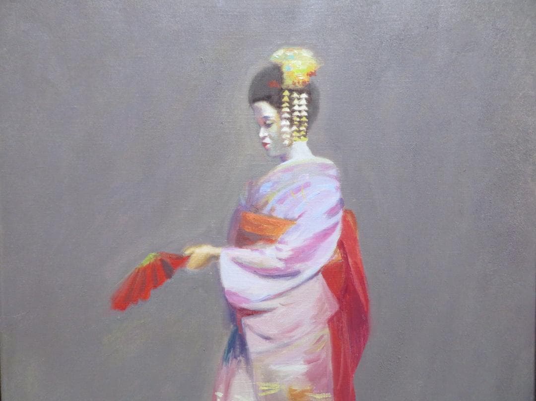 全和鳳　「舞」　油彩　F10号　韓国油彩画巨匠 　全和鳳美術館　師:須田国太郎