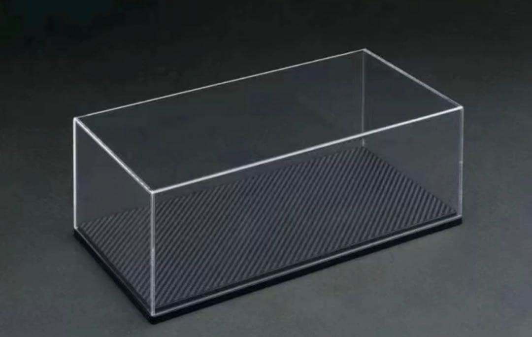 BBR 1/18 ディスプレイケース ブラックカーボンファイバーレザーベース