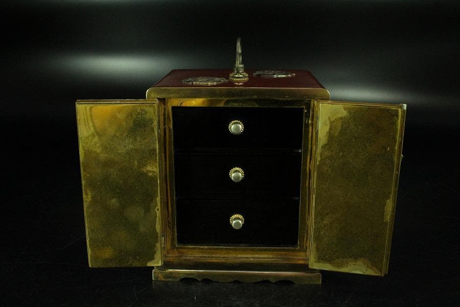 大阪 尚美堂造 純銀飾 宝石箱(K-LC805)