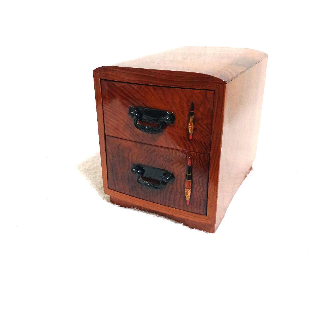 銘木 タナゴ小道具箱 極小箪笥 小物入 タナゴ竿 ハエ竿 渓流竿 和竿 仕掛け